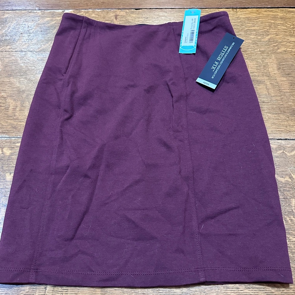 Liverpool NWT Stitch Fix sz 4 petite‎ Rich Purple Pencil Skirt